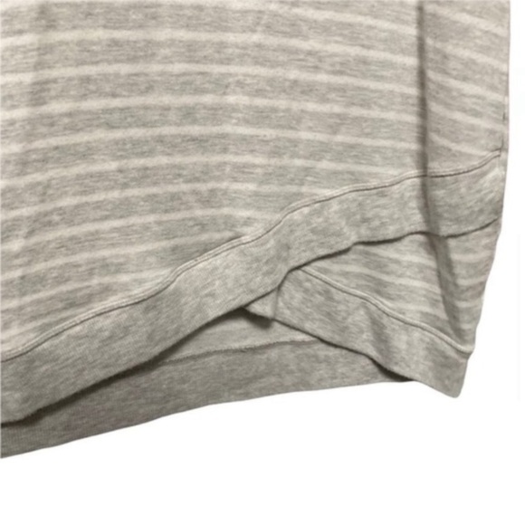 Athleta Gray White Striped Asymmetrical Dress - Picture 5 of 8